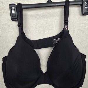 Nwot Victoria's Secret Size 38C T-shirt Lightly Lined Full Coverage Bra Black UW